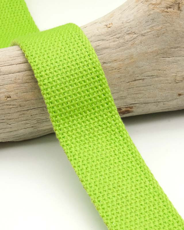Sangle Coton Lurex Or 30MM vert fluo